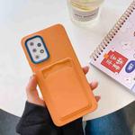 For Samsung Galaxy A72 5G / 4G Double Color Card Slot Phone Case(Orange)