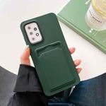 For Samsung Galaxy A72 5G / 4G Double Color Card Slot Phone Case(Dark Green)