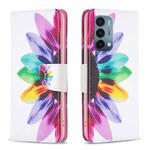 For OnePlus Nord N200 5G Drawing Pattern Leather Phone Case(Sun Flower)