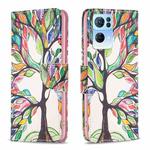 For OPPO Reno7 5G Global Drawing Pattern Leather Phone Case(Tree Life)