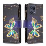 For OPPO Find X5 Pro Colored Drawing Pattern Zipper Horizontal Flip Phone Leather Case(Big Butterfly)