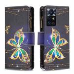 For Infinix Zero X Neo Colored Drawing Pattern Zipper Horizontal Flip Phone Leather Case(Big Butterfly)