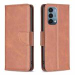 For OnePlus Nord N200 5G Lambskin Texture Leather Phone Case(Brown)