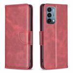 For OnePlus Nord N200 5G Lambskin Texture Leather Phone Case(Red)