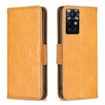 For Infinix Zero X Neo Lambskin Texture Leather Phone Case(Yellow)