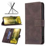 For OnePlus Nord N200 5G Magnetic Buckle RFID Flip Leather Phone Case(Brown)