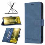 For OnePlus Nord N200 5G Magnetic Buckle RFID Flip Leather Phone Case(Blue)