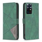 For Infinix Zero X Neo BF05 Magnetic Buckle Rhombus Texture Leather Phone Case(Green)