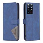 For Infinix Zero X Neo BF05 Magnetic Buckle Rhombus Texture Leather Phone Case(Blue)