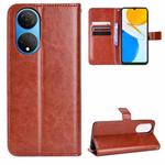 For Honor X7 Retro Crazy Horse Texture Leather Phone Case(Brown)