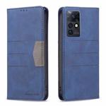 For Infinix Zero X / X Pro Magnetic Splicing Leather Phone Case(Blue)