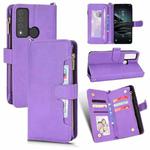 For TCL 20 XE Litchi Texture Zipper Leather Phone Case(Purple)