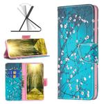 For Honor 60 Pro Colored Drawing Pattern Horizontal Flip Leather Phone Case(Plum Blossom)