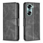 For Honor 60 Lambskin Texture Pure Color Horizontal Flip Leather Phone Case(Black)