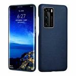 For Huawei P40 Grain Cowhide Leather Back Phone Case(Royal Blue)