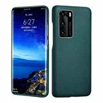 For Huawei P40 Grain Cowhide Leather Back Phone Case(Green)