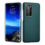 For Huawei P40 Pro Grain Cowhide Leather Back Phone Case(Green)