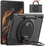 For Samsung Galaxy Tab S8 Ultra / X900 360 Rotation Handle Grip TPU + PC Tablet Case(Black)