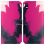 For Sony Xperia Ace III Watercolor Pattern Flip Leather Phone Case(Berry Color)