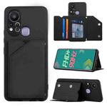 For Infinix Hot 11S Skin Feel PU + TPU + PC Phone Case(Black)