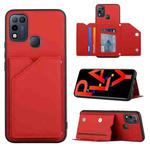 For Infinix Hot 10 Play / 11 Play Skin Feel PU + TPU + PC Phone Case(Red)