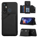 For Tecno Camon 17 Skin Feel PU + TPU + PC Phone Case(Black)