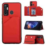 For Tecno Camon 17 Skin Feel PU + TPU + PC Phone Case(Red)