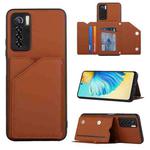 For Tecno Camon 17 Pro Skin Feel PU + TPU + PC Phone Case(Brown)