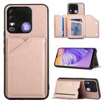 For Tecno Spark 8 Skin Feel PU + TPU + PC Phone Case(Rose Gold)