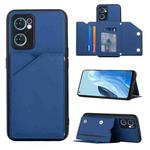 For OPPO Reno7 5G Skin Feel PU + TPU + PC Phone Case(Blue)