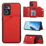 For OPPO Reno7 5G Skin Feel PU + TPU + PC Phone Case(Red)