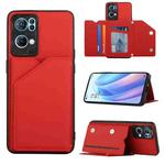 For OPPO Reno7 Pro 5G Skin Feel PU + TPU + PC Phone Case(Red)