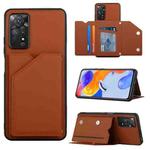 For Xiaomi Redmi Note 11 Pro Global Skin Feel PU + TPU + PC Phone Case(Brown)