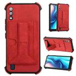 For Itel A37 / A26 Dream Holder Card Bag Shockproof Phone Case(Red)