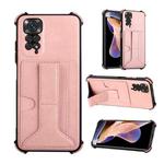For Xiaomi Redmi Note 11 4G Global/11S Dream Holder Card Bag Shockproof Phone Case(Rose Gold)