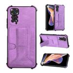 For Xiaomi Redmi Note 11 4G Global/11S Dream Holder Card Bag Shockproof Phone Case(Purple)