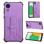 For Samsung Galaxy A03 Core 2021 Dream Holder Card Bag Shockproof Phone Case(Purple)