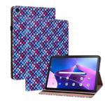 For Lenovo Tab M10 Plus 10.6 3rd Gen. Color Weave Leather Tablet Case with Holder(Blue)