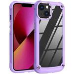 For iPhone 13 TPU + PC Lens Protection Phone Case(Purple)