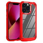 For iPhone 13 Pro TPU + PC Lens Protection Phone Case (Red)
