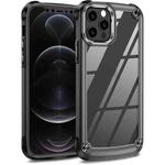 For iPhone 12 / 12 Pro TPU + PC Lens Protection Phone Case(Black)