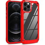 For iPhone 12 / 12 Pro TPU + PC Lens Protection Phone Case(Red)