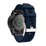 For Garmin Fenix 5S Silicone Watch Band(Navy Blue)