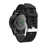 For Garmin Fenix 5S Silicone Watch Band(Black)