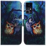 For Infinix Zero X Neo X6810 Coloured Drawing Leather Phone Case(Oil Painting Owl)