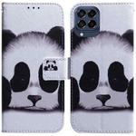 For Samsung Galaxy M33 5G Coloured Drawing Leather Phone Case(Panda)