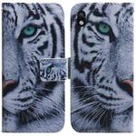 For Sony Xperia Ace III Coloured Drawing Leather Phone Case(Tiger)