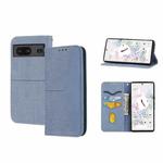 For Google Pixel 7 Woven Texture Stitching Magnetic PU Leather Phone Case(Grey)