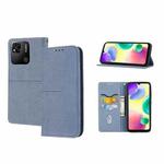 For Xiaomi Redmi 10A Woven Texture Stitching Magnetic PU Leather Phone Case(Grey)