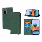 For Xiaomi Redmi 10 5G Woven Texture Stitching Magnetic PU Leather Phone Case(Green)